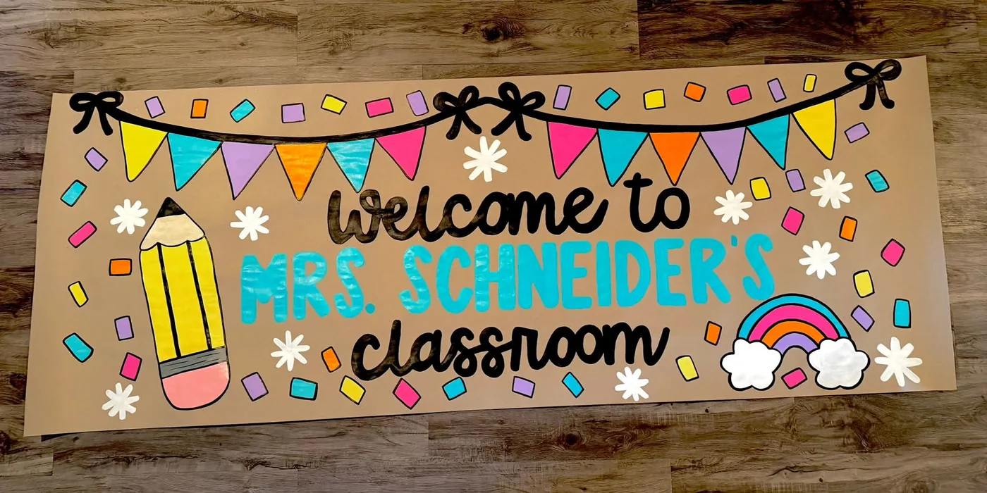 Classroom welcome banner example